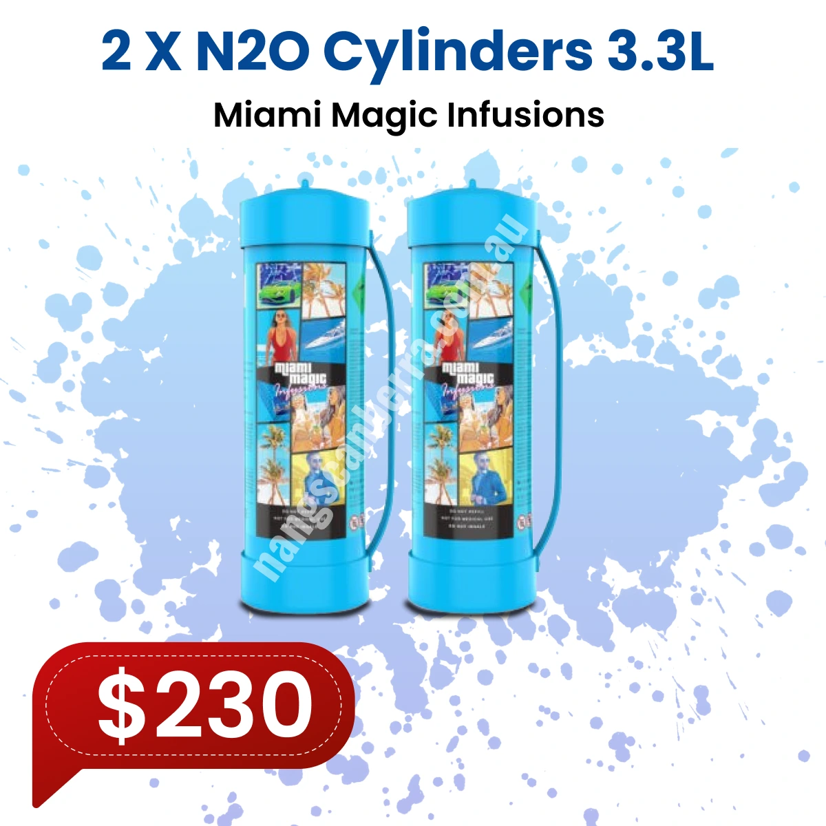 Miami Magic Infusions 2 x N2O Cylinders 3.3L (2)