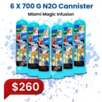 Miami Magic Infusions 615g N2O Cannister (6 Bottles)