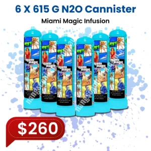 Miami Magic Infusions 615g N2O Cannister (6 Bottles)